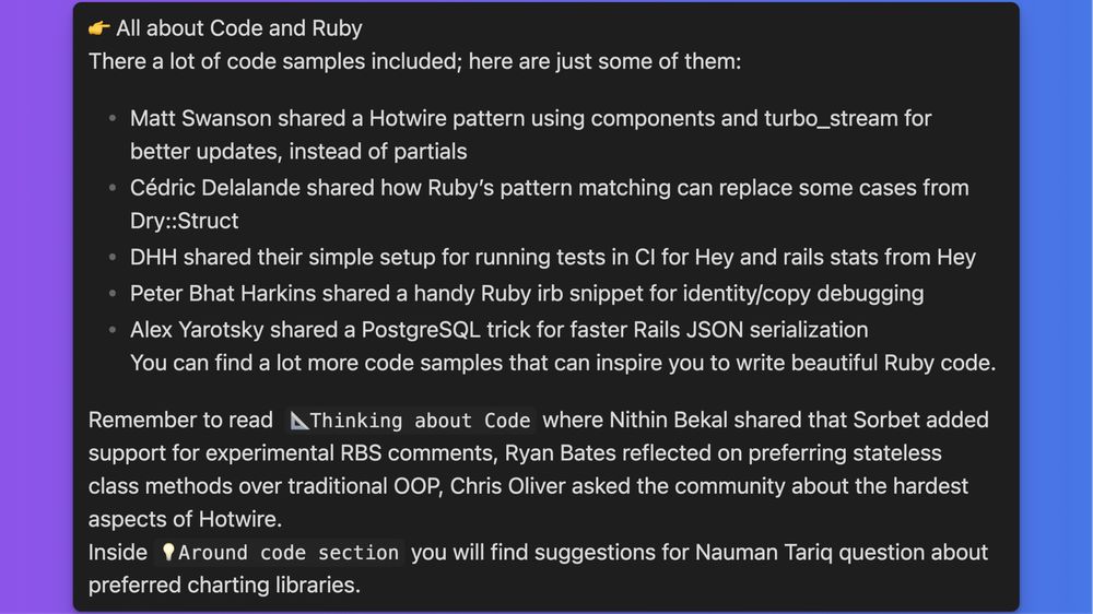 Screenshot of what's inside for All about code and Ruby section