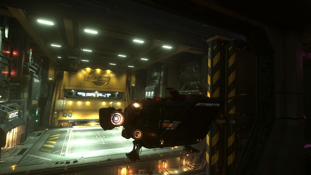 Entering Hangar