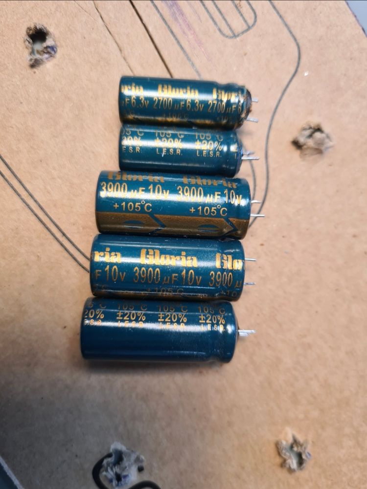 2 smaller and 3 larger leaky caps