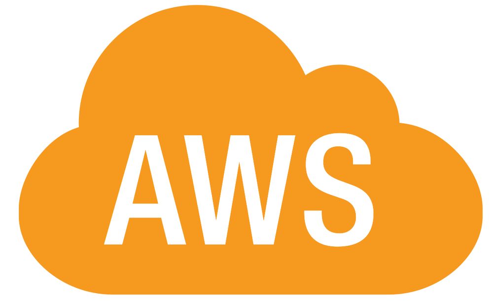 simplified cartoon cloud with AWS inside it