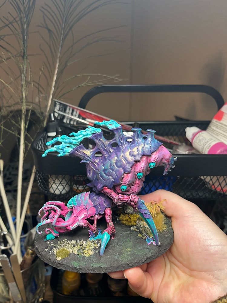 Avant : un psychophage tyranide joli mais qui peut mieux faire sur la carapace 