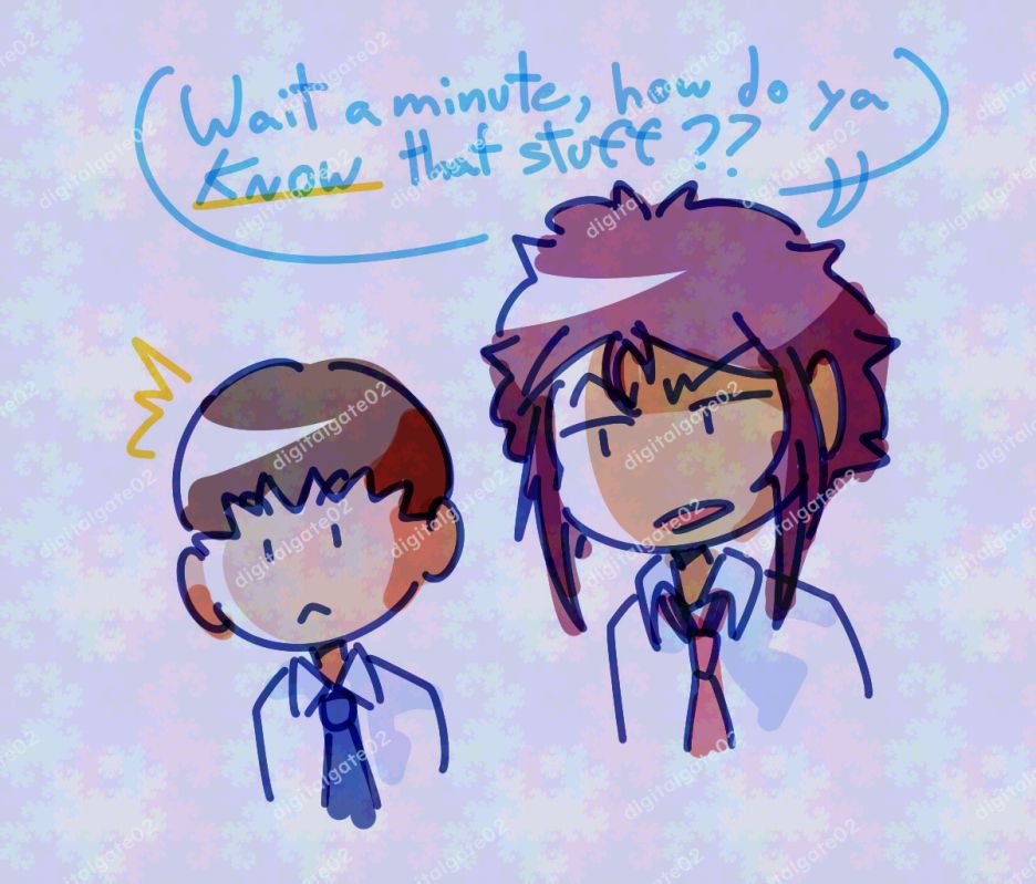 Daisuke: Wait a minute, how do ya KNOW that stuff??
Iori: !!