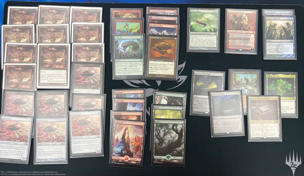 My deck from the #C4 Maverick’s 100 Ornithopters Cube