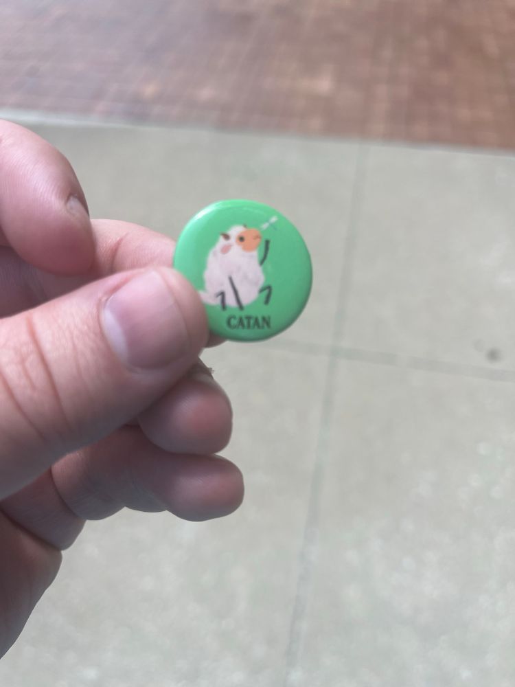 A sheep pin for Catan