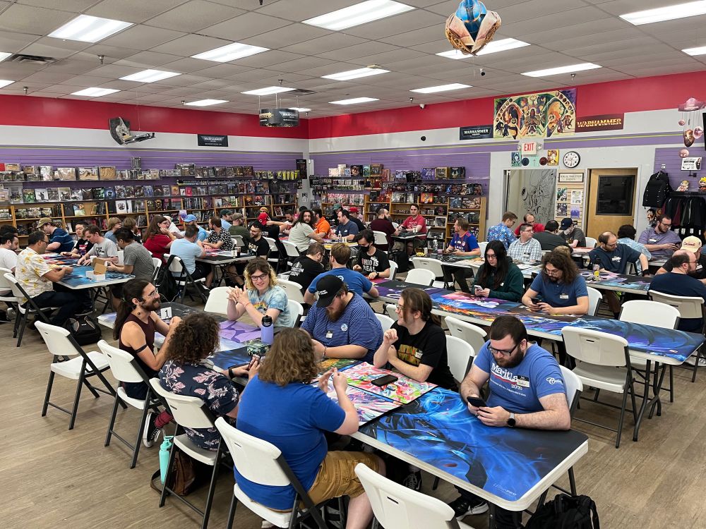 An assembly of players at the 2025 Cincinnati Cube Club Con
