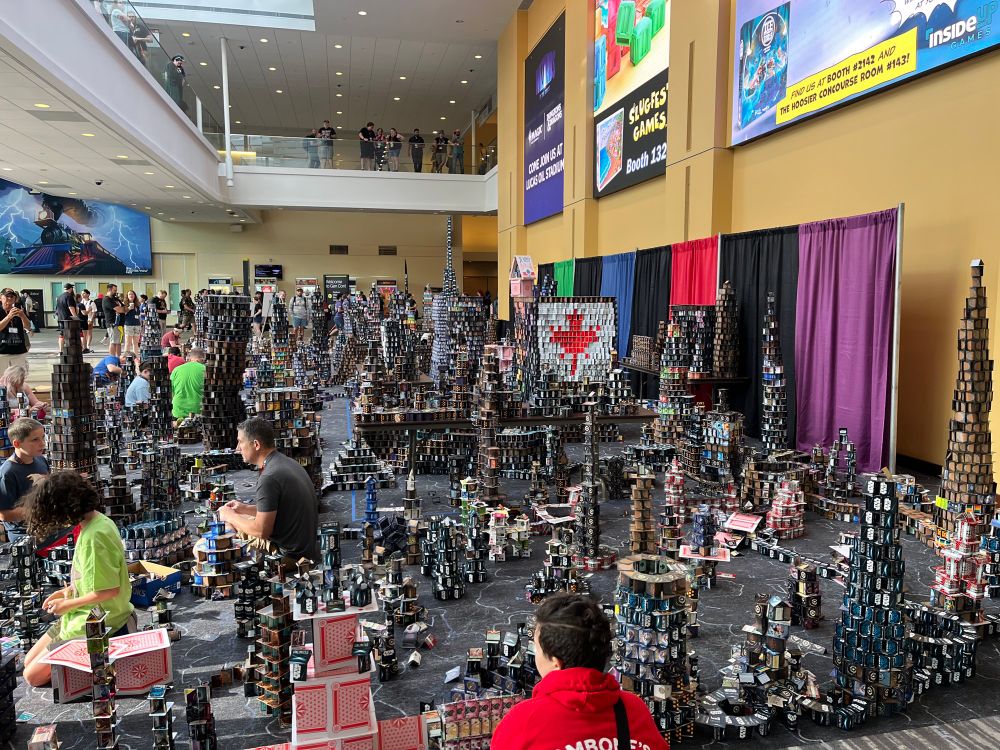 A picture of the Cardhalla exhibit at GenCon 2025 from the other side as the other photo