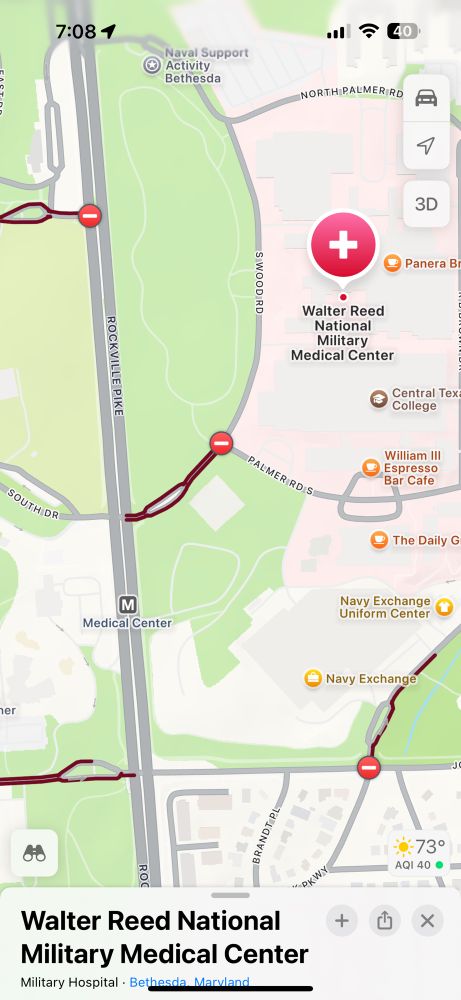 Walter reed road closures