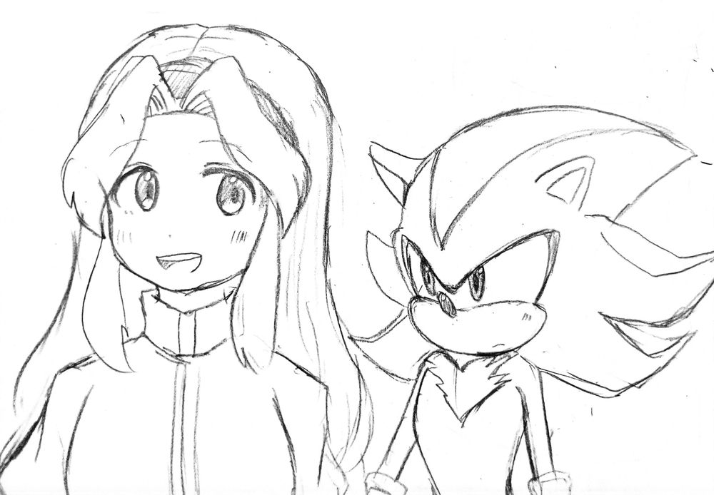 Shadow The Hedgehog and Maria from Sonic series.