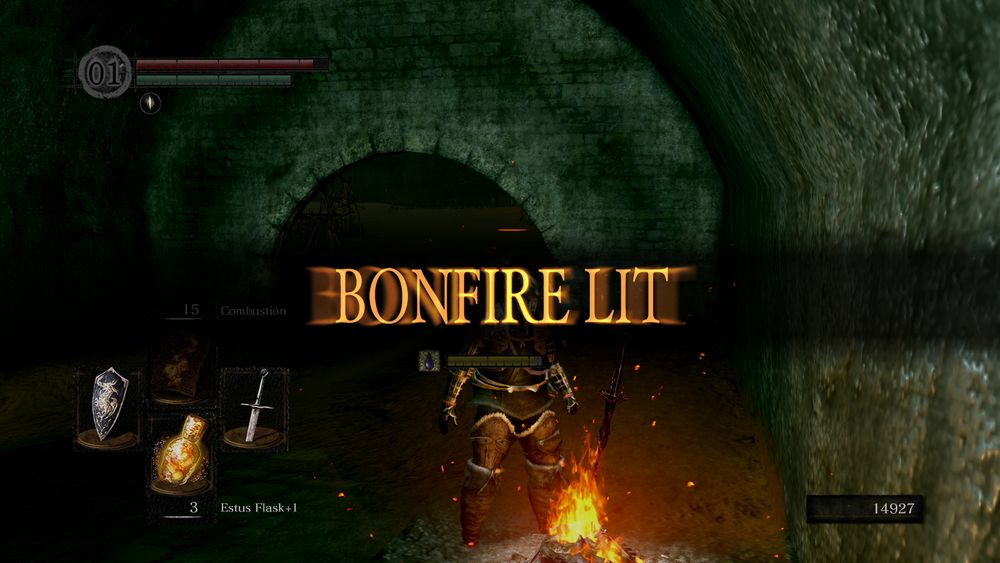 bonfire at the bottom of blighttown
