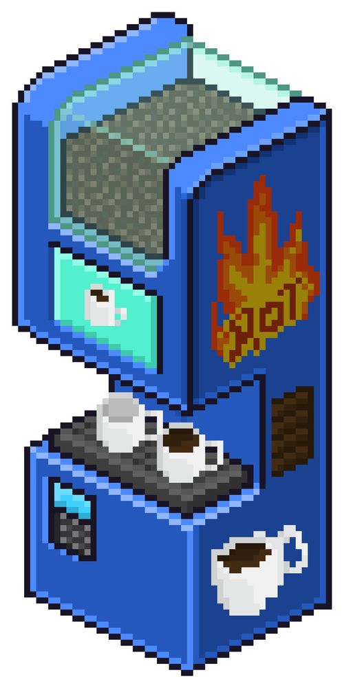 Hot chocolate vending machine.