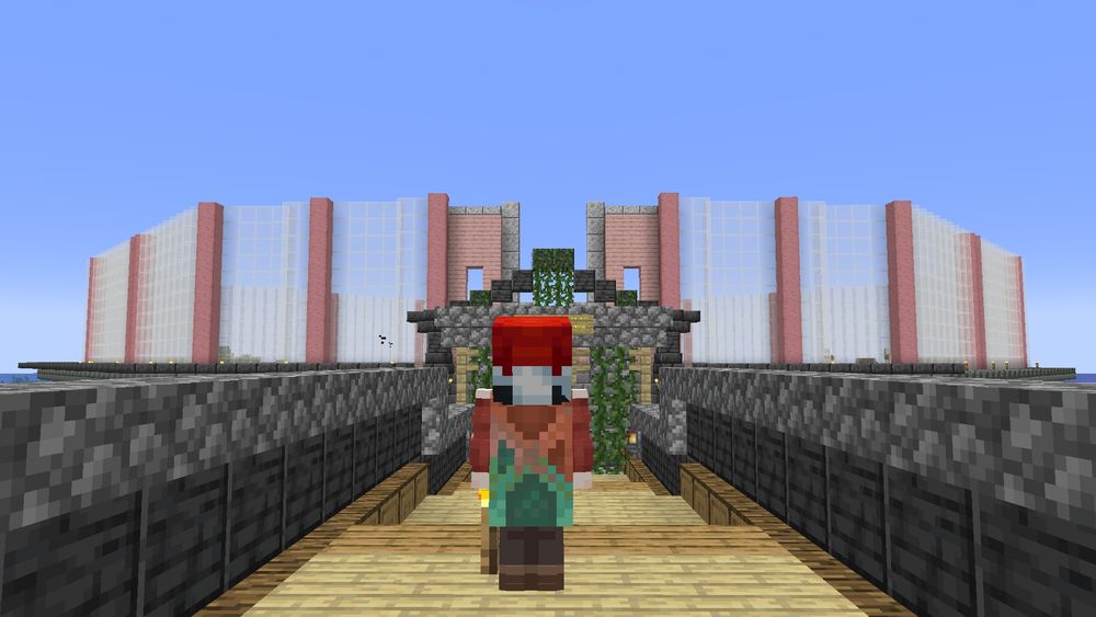 Na foto mostra a personagem Yor Forger olhando para o projeto de floricultura. A personagem está usando um gorro de natal e uma capa nominada "Copper".