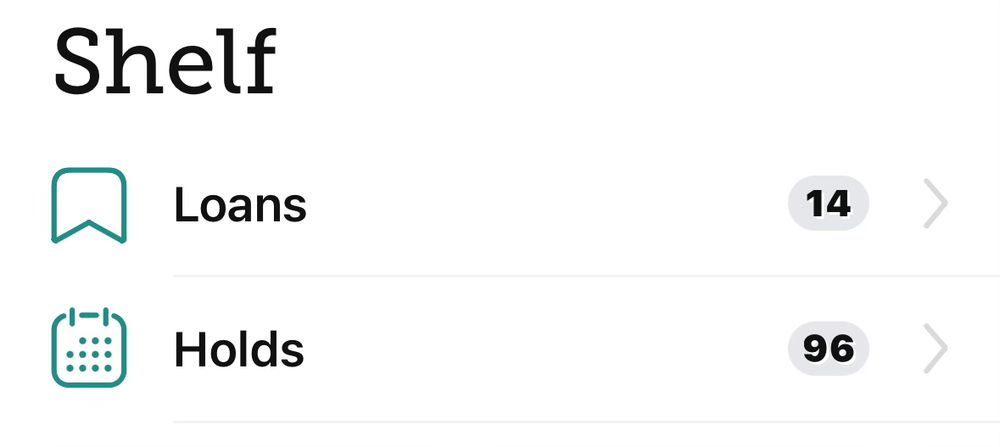 Shelf
Loans 14
Holds 96