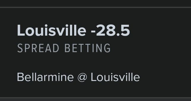 Louisville -28.5 Bellarmine (Men's College Basketball)