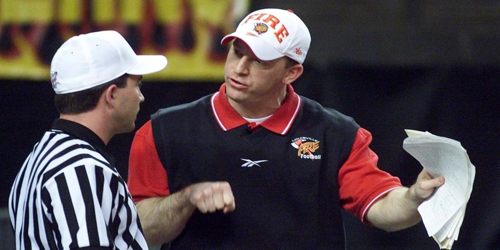 Jeff Brohm when he was coaching the Louisville Fire, an arena football team (now defunct)