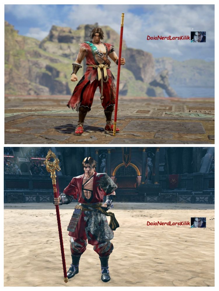 I tried to recreate Kilik on Lars in Tekken, so I managed to recreate my creation Kilik SC6 concept art in Lars 😅
I tried my best, being that Tekken's customization mode is more limited than SC's 😬
Well, It was the way I found to keep my two princes close to me 🥹🫶🏻