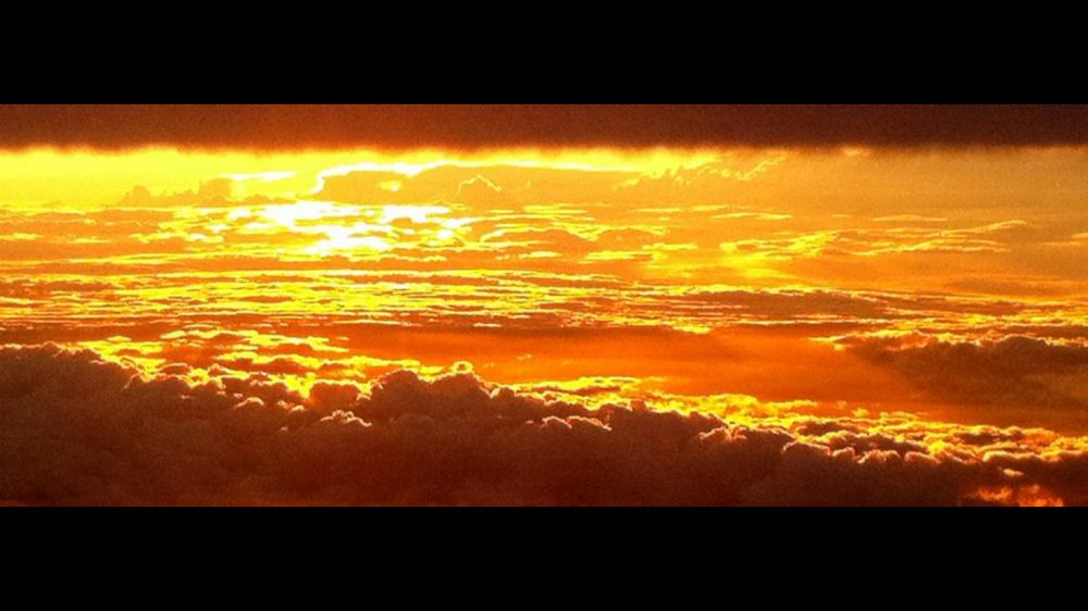 Sunset during descent to LGW