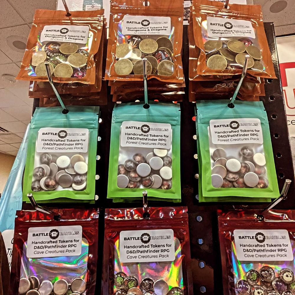 Photo of Battle Baubles on a display stand