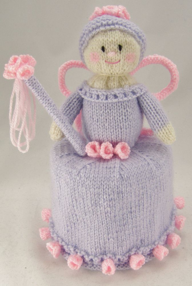 A knitted toilet roll/toilet tissue cover