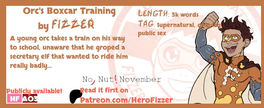 Orc's Boxcar Training by Fizzer
3k words
Includes supernatural, interspecies, public sex
