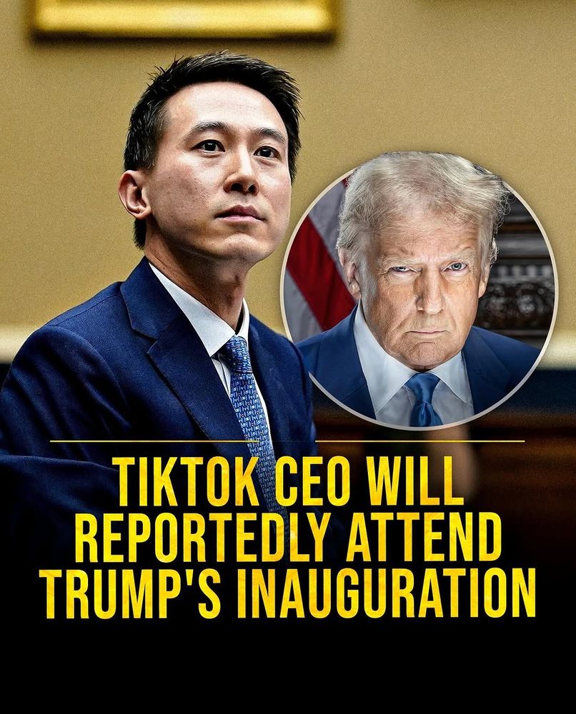  TikTok CEO Shou Zi Chew at Trump’s inauguration, with tech leaders like Elon Musk, Jeff Bezos, and Mark Zuckerberg in attendance, as the Supreme Court considers TikTok’s potential sale or ban