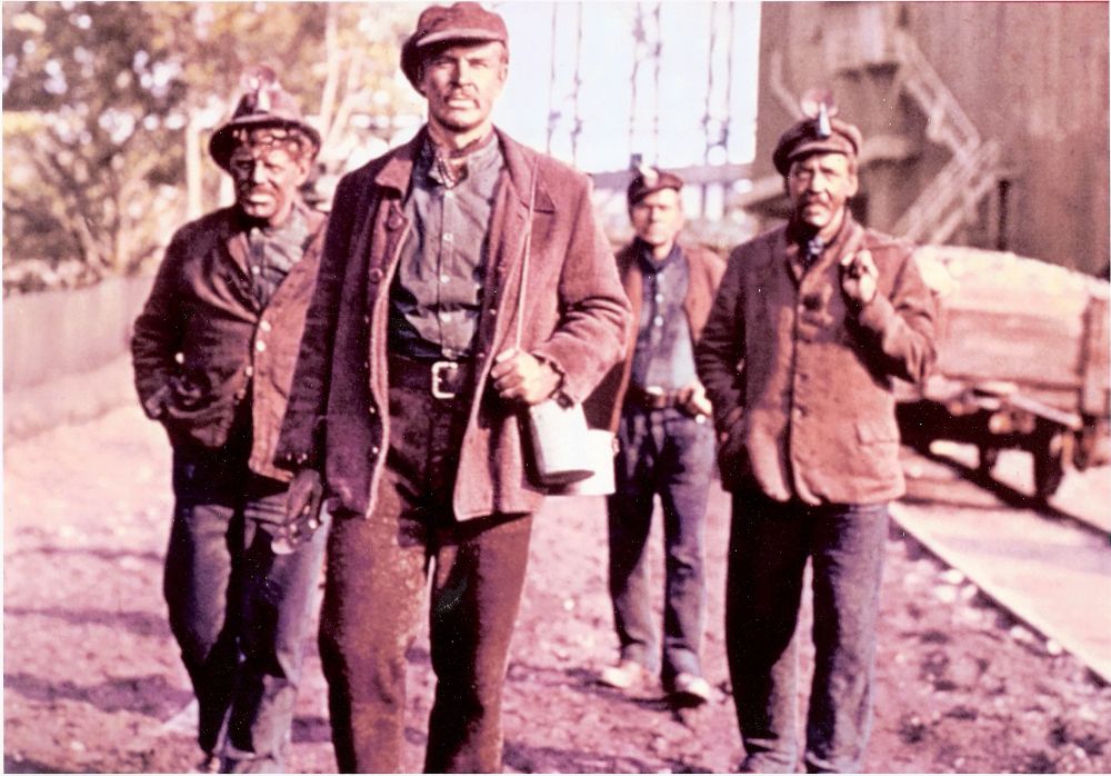 Sean Connery in the movie the Molly McGuires