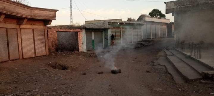 Protest in Nakyal Pakistani Administrated Kashmir against the presidential Ordinance which limits the public assembly.