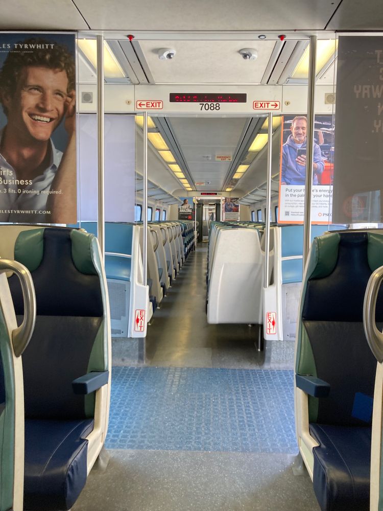 Empty LIRR train car