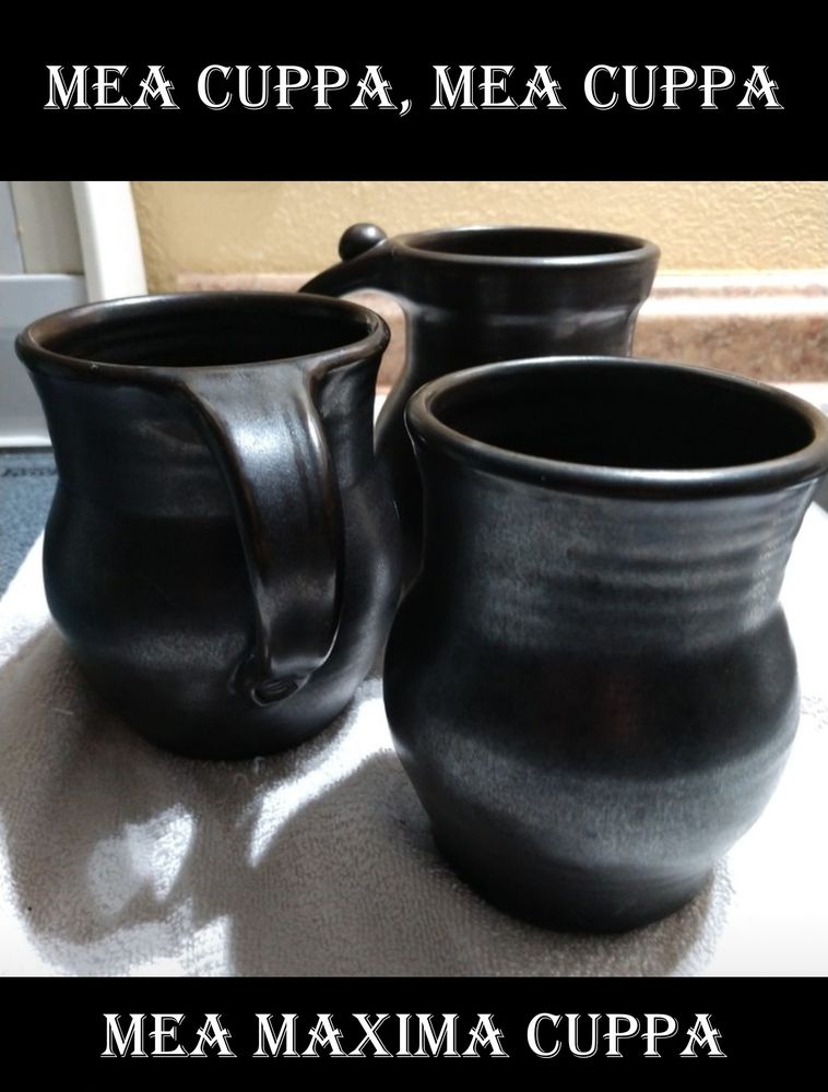 3 hand-thrown pottery mugs from 