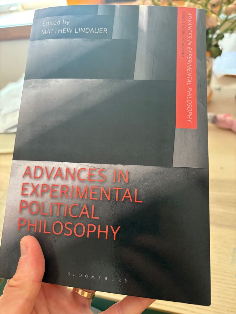 Paperback version of Advances in Experimental Political Philosophy.