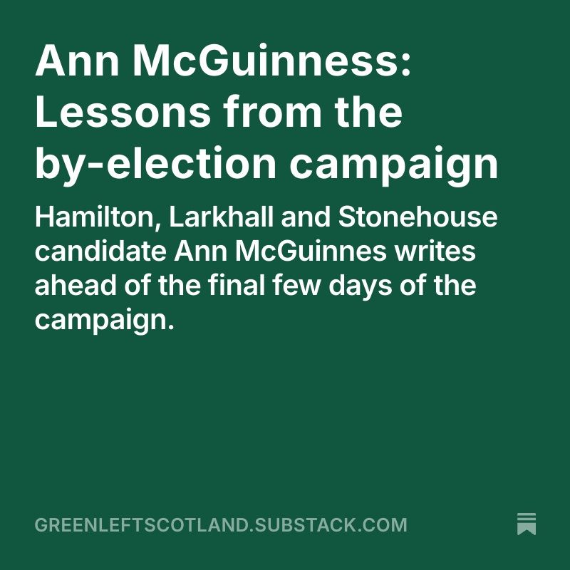 Ann McGuinness: Lessons from the by-election campaign
Hamilton, Larkhall and Stonehouse candidate Ann McGuinnes writes ahead of the final few days of the campaign.