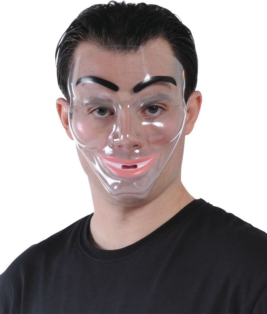 An image from a sales listing for a crappy and creepy Halloween mask.