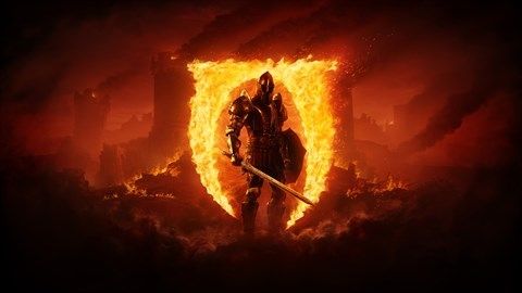 Title screen from the remastered version of Oblivion game. 