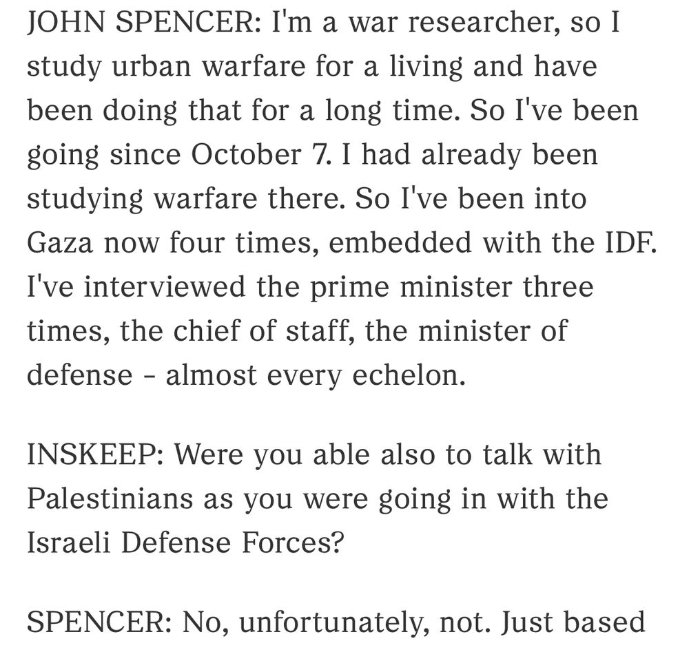 War scholar says he’s been to Gaza four times with the IDF but has never spoken to any Palestinians
