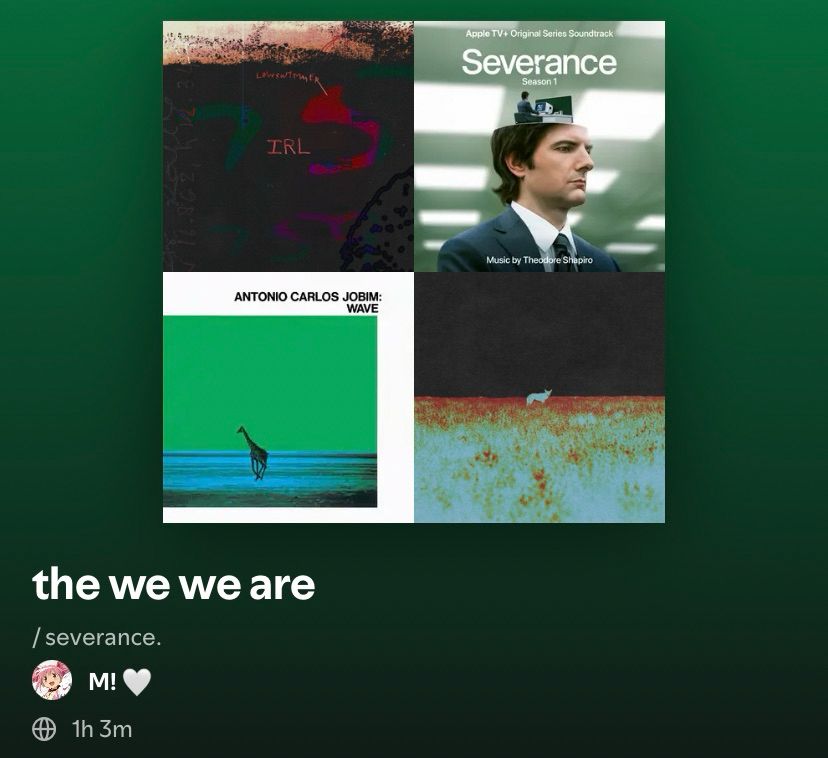 playlist on Spotify titled "the we we are"