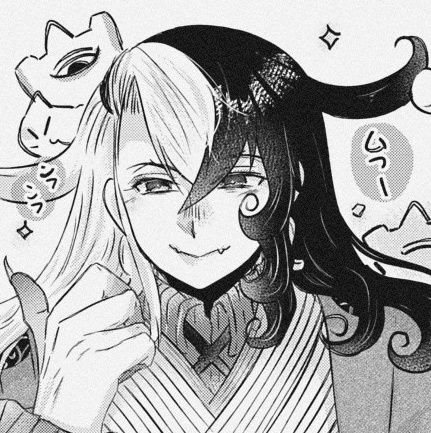 展示漫画のあとがきイラスト
イケプリ衣装でご機嫌な様子の道満。呪符ちゃんやにゃんぷっぷと嬉しそうにしてます。