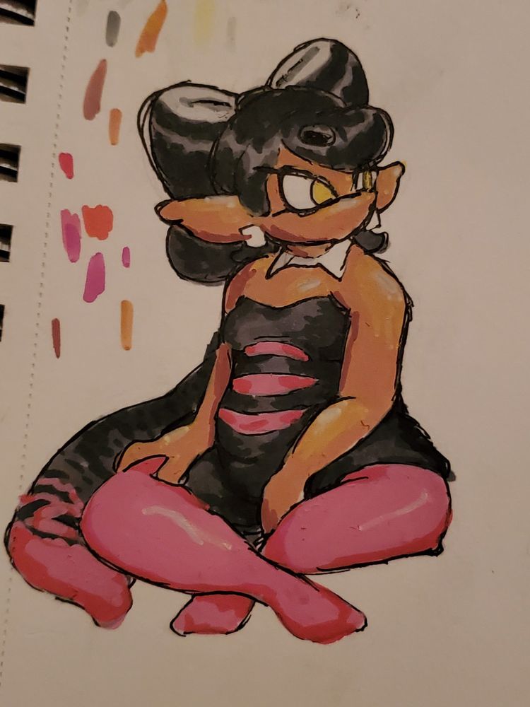 An old doodle of Callie, now with color!