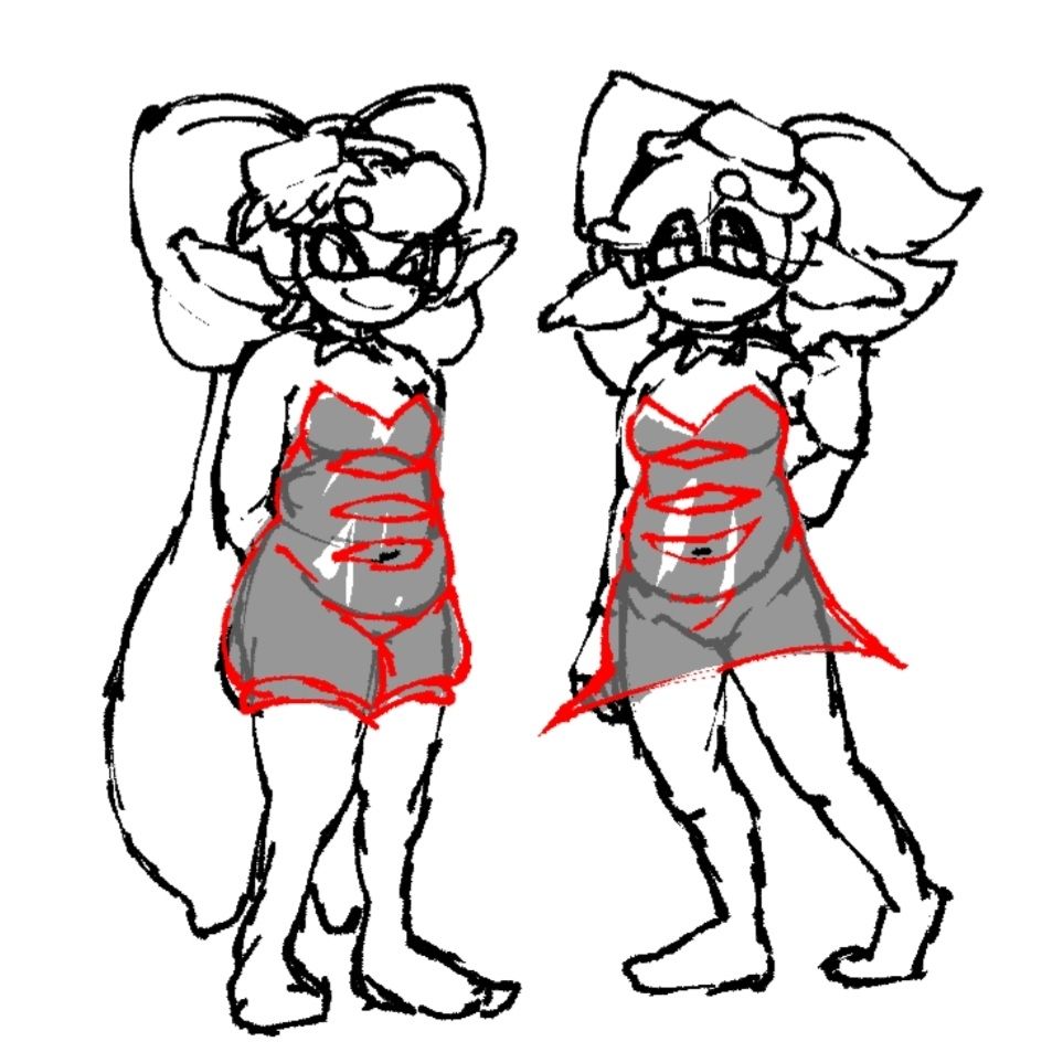 A doodle of Callie and Marie