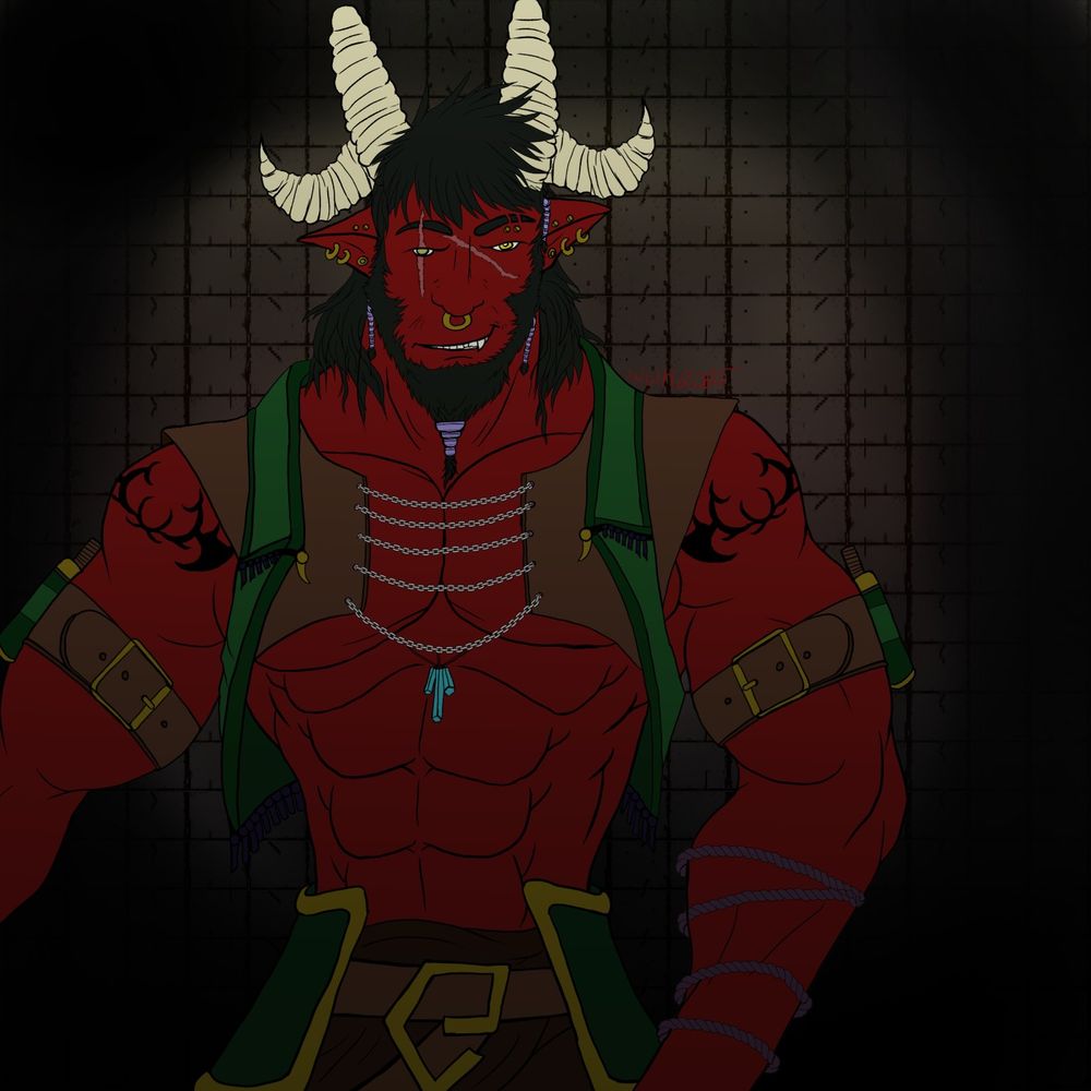 Finally after 10,000 years.... Only started this pic last year. Kinda over-detailed and the amount of detail made me realize why I never finished the original inspo from 2018 lols.

Amadius (c) Werewolfhero 2018 / 2024 - 2025