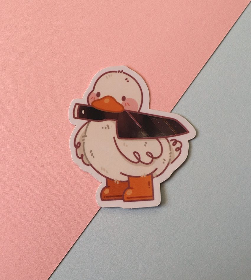 Sticker - Gans mit Messer
