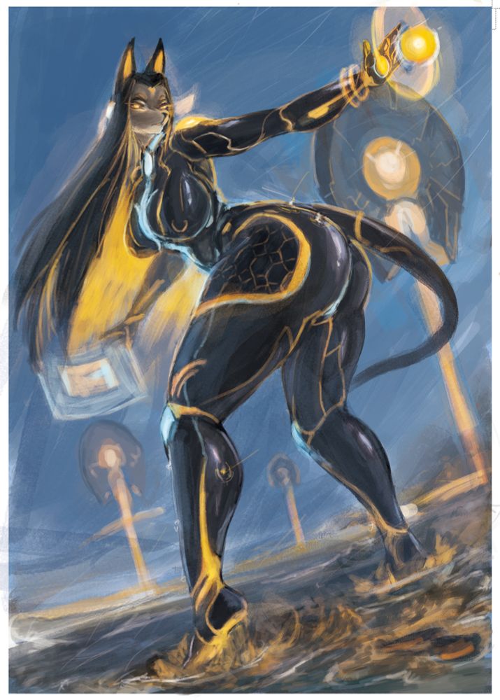 Goddess Dr. Monlivia in her power suit,is annoyed by the puny resistance from the military while she’s setting up the devices for the field experiments. So she decides to show just how much they’re below her