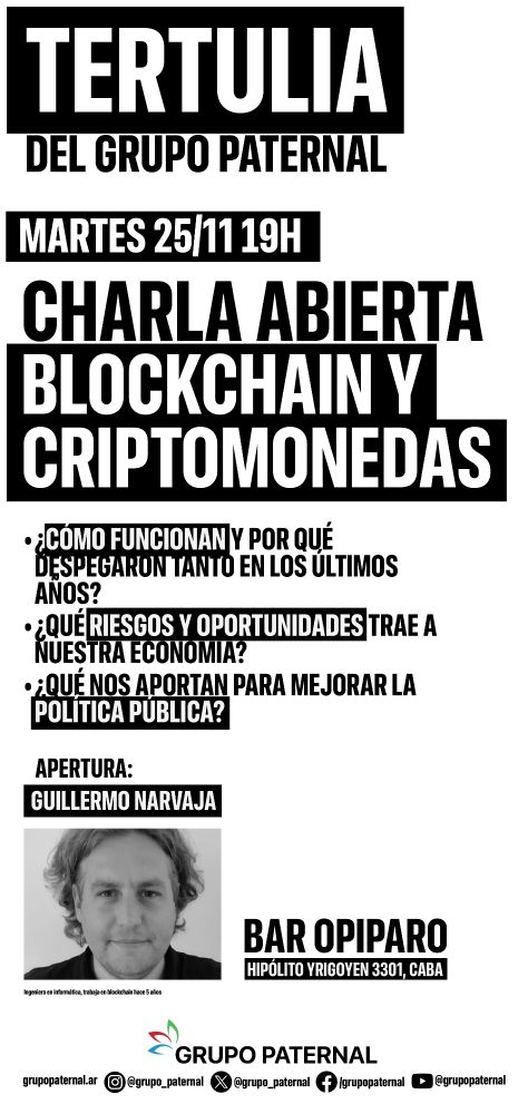 Tertulia del grupo Paternal sobre blockchain