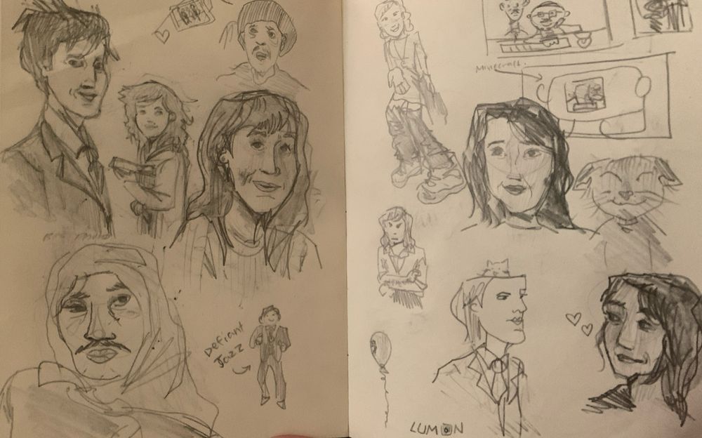 I finally finished all of severance and wow whay the hell???? Hers some sketches of them I did while watching the last episode
