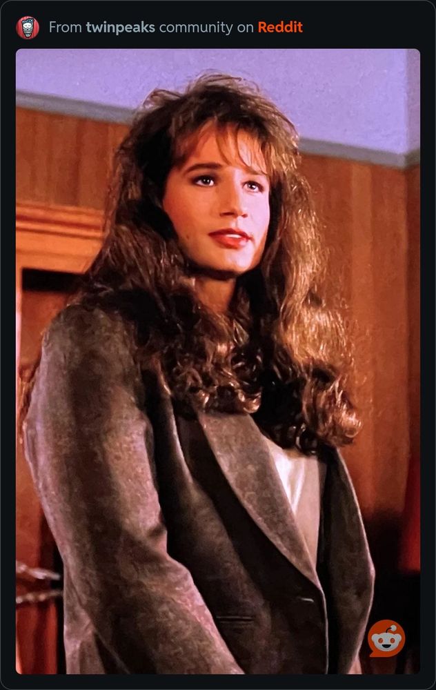 David Duchovny as Denise Bryson in the original Twin Peaks, looking beautiful with long brown hair 