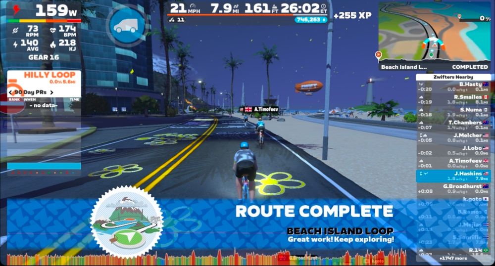 Zwift - biking trainer game