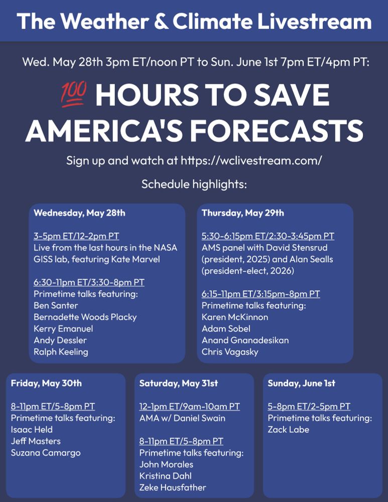 Graphic for the Weather & Climate Livestream.