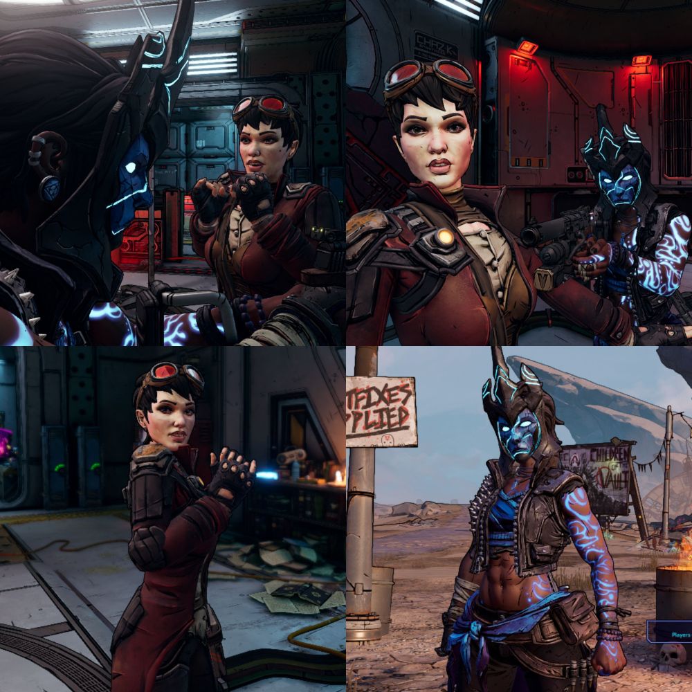 Screenshot of Patricia Tannis and the Vault Hunter Amara.