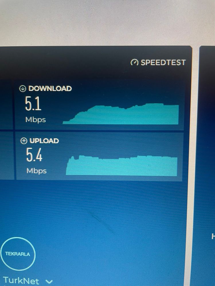İnternet hızı yerlerde. 