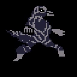 Crow but on a Ryu-like (from Street Fighter) body. Crow head, human shaped body otherwise, but all with the coloration of a crow. Also has a tail similar to the crow's tail