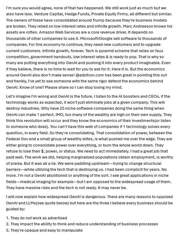 My long thread chunked into 4 pieces. Its too long to add alt text so hopefully you read the post if you were interested enough to click on the image!