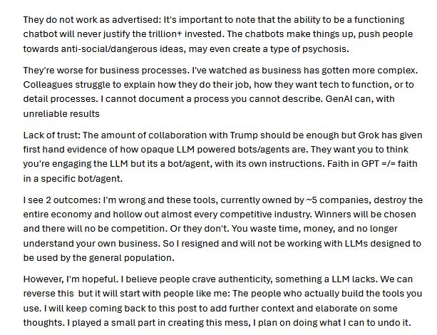 My long thread chunked into 4 pieces. Its too long to add alt text so hopefully you read the post if you were interested enough to click on the image!